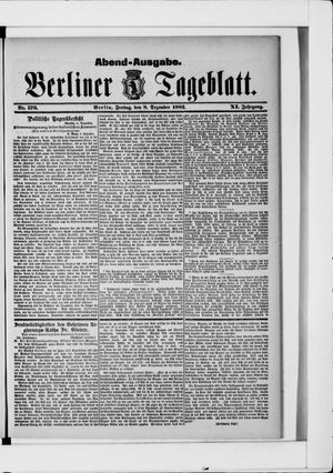 Berliner Tageblatt und Handels-Zeitung vom 08.12.1882