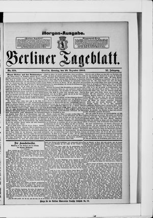 Berliner Tageblatt und Handels-Zeitung vom 10.12.1882