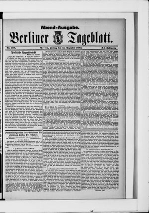 Berliner Tageblatt und Handels-Zeitung vom 15.12.1882