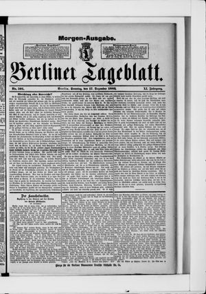 Berliner Tageblatt und Handels-Zeitung vom 17.12.1882
