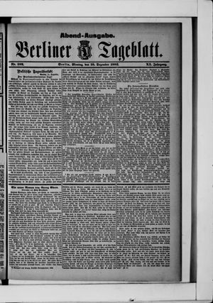 Berliner Tageblatt und Handels-Zeitung vom 18.12.1882