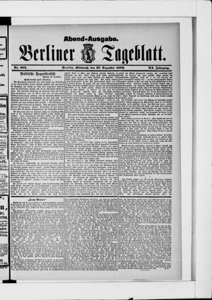 Berliner Tageblatt und Handels-Zeitung vom 27.12.1882