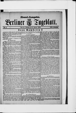 Berliner Tageblatt und Handels-Zeitung vom 02.01.1883