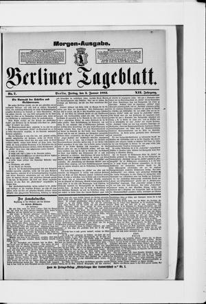 Berliner Tageblatt und Handels-Zeitung vom 05.01.1883