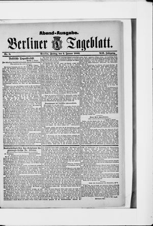 Berliner Tageblatt und Handels-Zeitung vom 05.01.1883