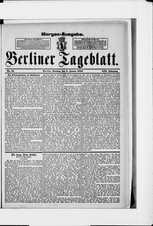 Berliner Tageblatt und Handels-Zeitung vom 09.01.1883