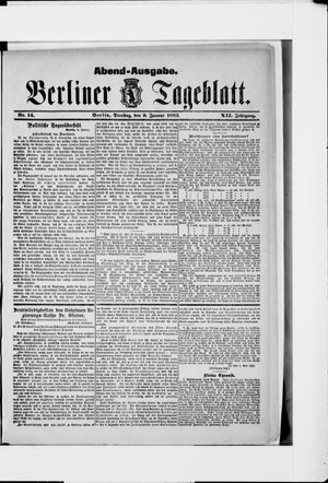 Berliner Tageblatt und Handels-Zeitung on Jan 9, 1883