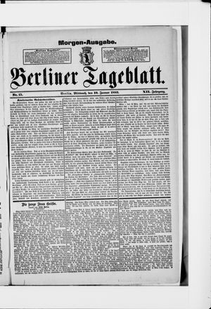 Berliner Tageblatt und Handels-Zeitung vom 10.01.1883