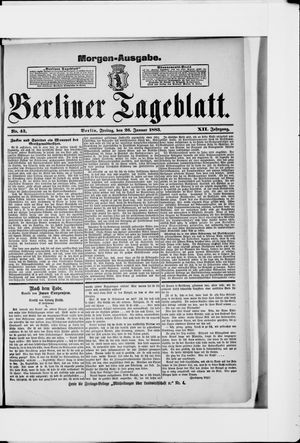 Berliner Tageblatt und Handels-Zeitung vom 26.01.1883