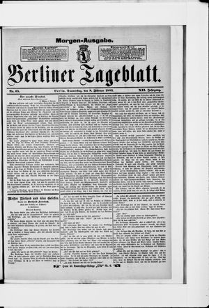 Berliner Tageblatt und Handels-Zeitung vom 08.02.1883