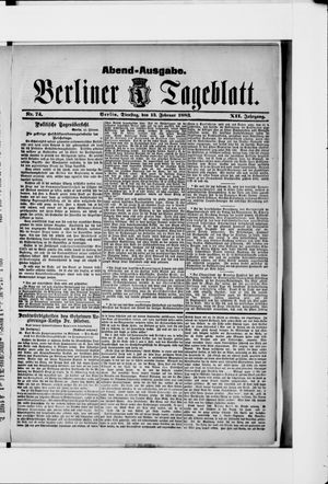 Berliner Tageblatt und Handels-Zeitung on Feb 13, 1883