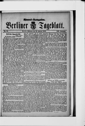 Berliner Tageblatt und Handels-Zeitung vom 14.02.1883