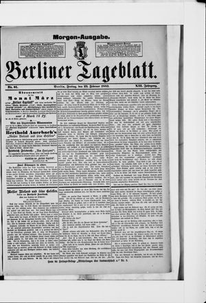 Berliner Tageblatt und Handels-Zeitung vom 23.02.1883