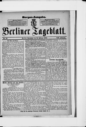 Berliner Tageblatt und Handels-Zeitung vom 24.02.1883