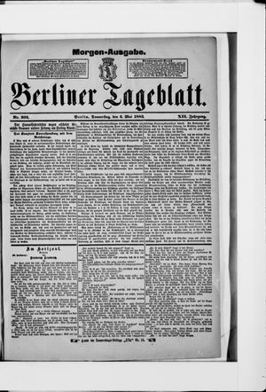 Berliner Tageblatt und Handels-Zeitung on May 3, 1883