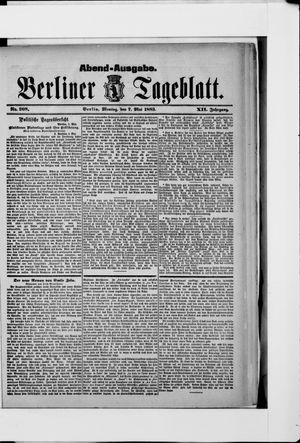 Berliner Tageblatt und Handels-Zeitung on May 7, 1883