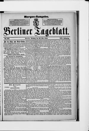 Berliner Tageblatt und Handels-Zeitung vom 22.05.1883