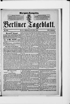Berliner Tageblatt und Handels-Zeitung vom 23.05.1883