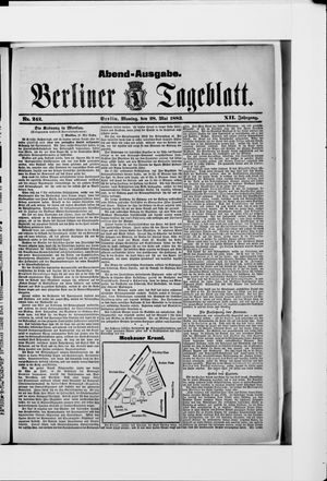 Berliner Tageblatt und Handels-Zeitung vom 28.05.1883