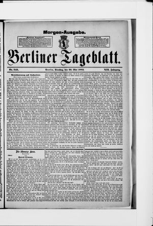 Berliner Tageblatt und Handels-Zeitung on May 29, 1883