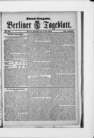 Berliner Tageblatt und Handels-Zeitung vom 02.06.1883