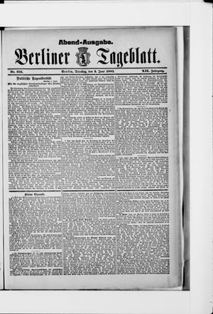 Berliner Tageblatt und Handels-Zeitung vom 05.06.1883