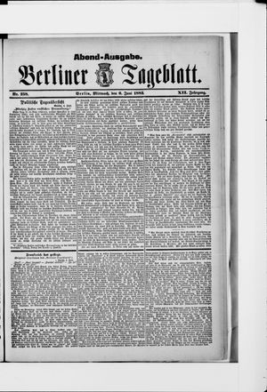 Berliner Tageblatt und Handels-Zeitung on Jun 6, 1883