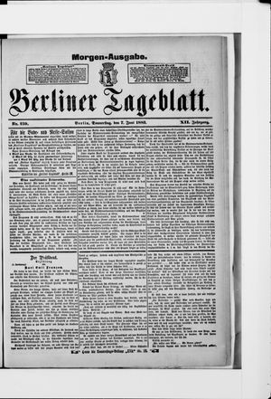 Berliner Tageblatt und Handels-Zeitung vom 07.06.1883
