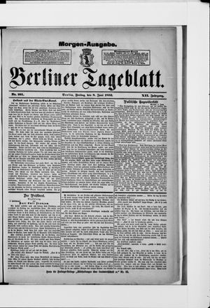 Berliner Tageblatt und Handels-Zeitung vom 08.06.1883