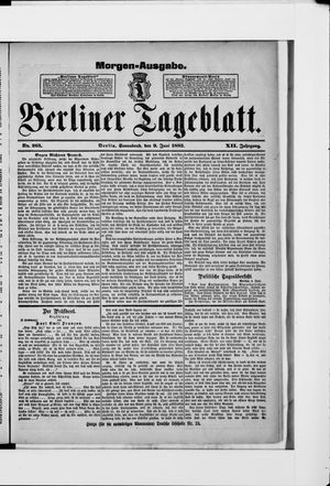 Berliner Tageblatt und Handels-Zeitung vom 09.06.1883