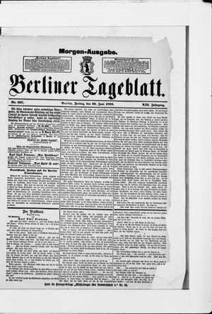 Berliner Tageblatt und Handels-Zeitung vom 29.06.1883