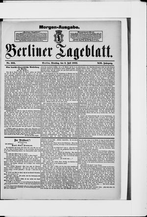 Berliner Tageblatt und Handels-Zeitung on Jul 3, 1883