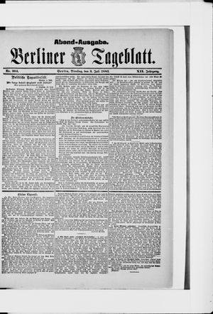 Berliner Tageblatt und Handels-Zeitung on Jul 3, 1883