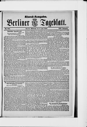 Berliner Tageblatt und Handels-Zeitung vom 04.07.1883