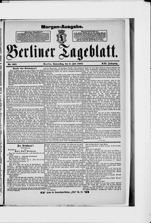 Berliner Tageblatt und Handels-Zeitung on Jul 5, 1883