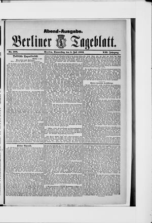 Berliner Tageblatt und Handels-Zeitung on Jul 5, 1883