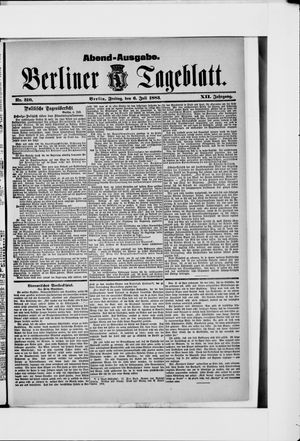 Berliner Tageblatt und Handels-Zeitung on Jul 6, 1883