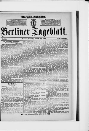 Berliner Tageblatt und Handels-Zeitung vom 12.07.1883