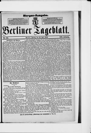 Berliner Tageblatt und Handels-Zeitung vom 13.07.1883