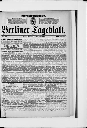 Berliner Tageblatt und Handels-Zeitung vom 24.07.1883