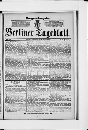 Berliner Tageblatt und Handels-Zeitung vom 02.08.1883