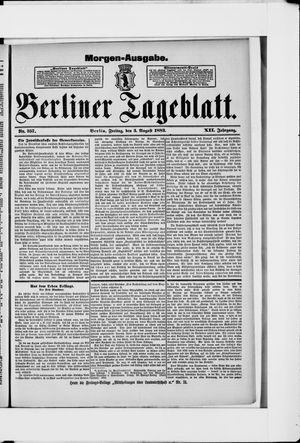 Berliner Tageblatt und Handels-Zeitung on Aug 3, 1883