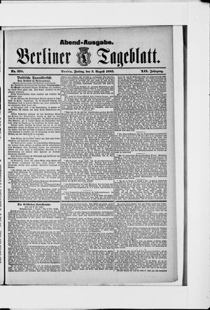 Berliner Tageblatt und Handels-Zeitung vom 03.08.1883