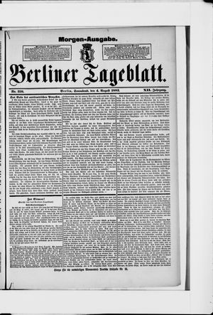 Berliner Tageblatt und Handels-Zeitung vom 04.08.1883