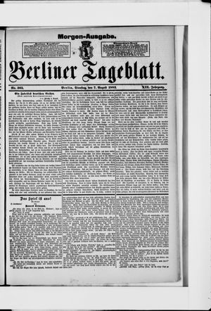 Berliner Tageblatt und Handels-Zeitung vom 07.08.1883