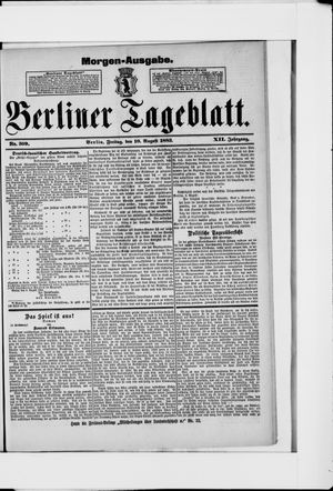 Berliner Tageblatt und Handels-Zeitung vom 10.08.1883