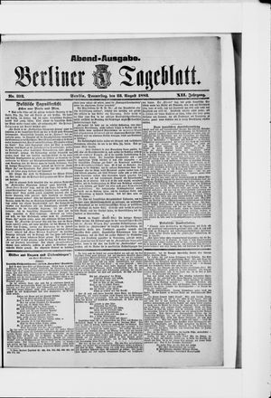 Berliner Tageblatt und Handels-Zeitung vom 23.08.1883