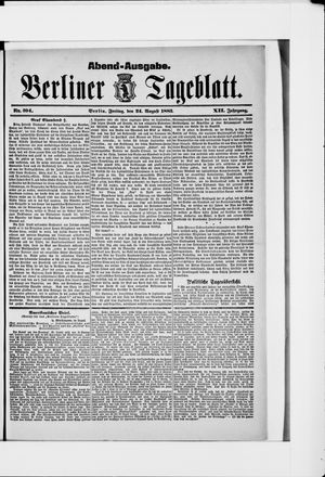 Berliner Tageblatt und Handels-Zeitung on Aug 24, 1883