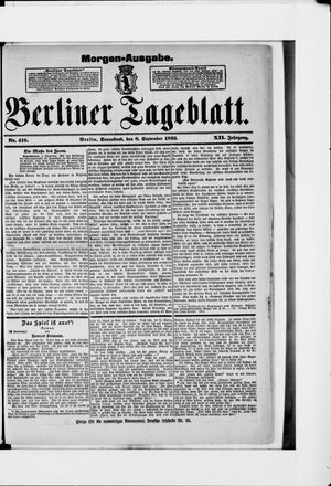 Berliner Tageblatt und Handels-Zeitung vom 08.09.1883