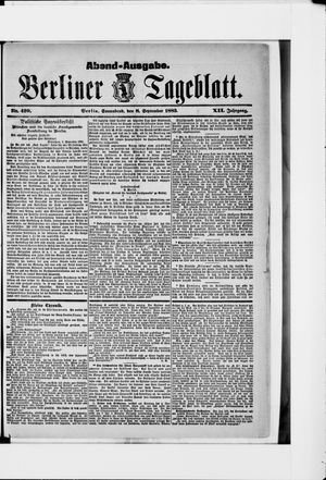 Berliner Tageblatt und Handels-Zeitung vom 08.09.1883